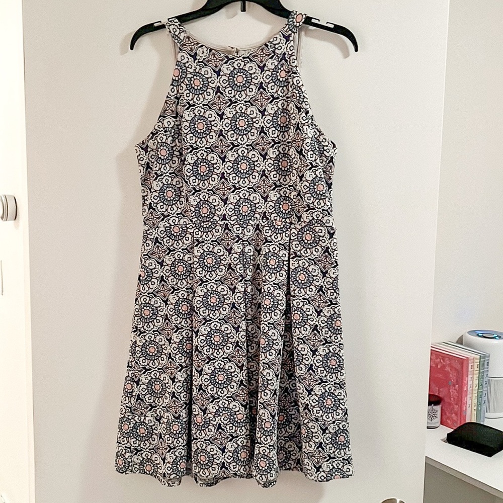 Blue Aztec Print Dress